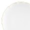 Clear with Gold Rim Round Lotus Plastic Dinner Plates - 10.25" (120 Plates)